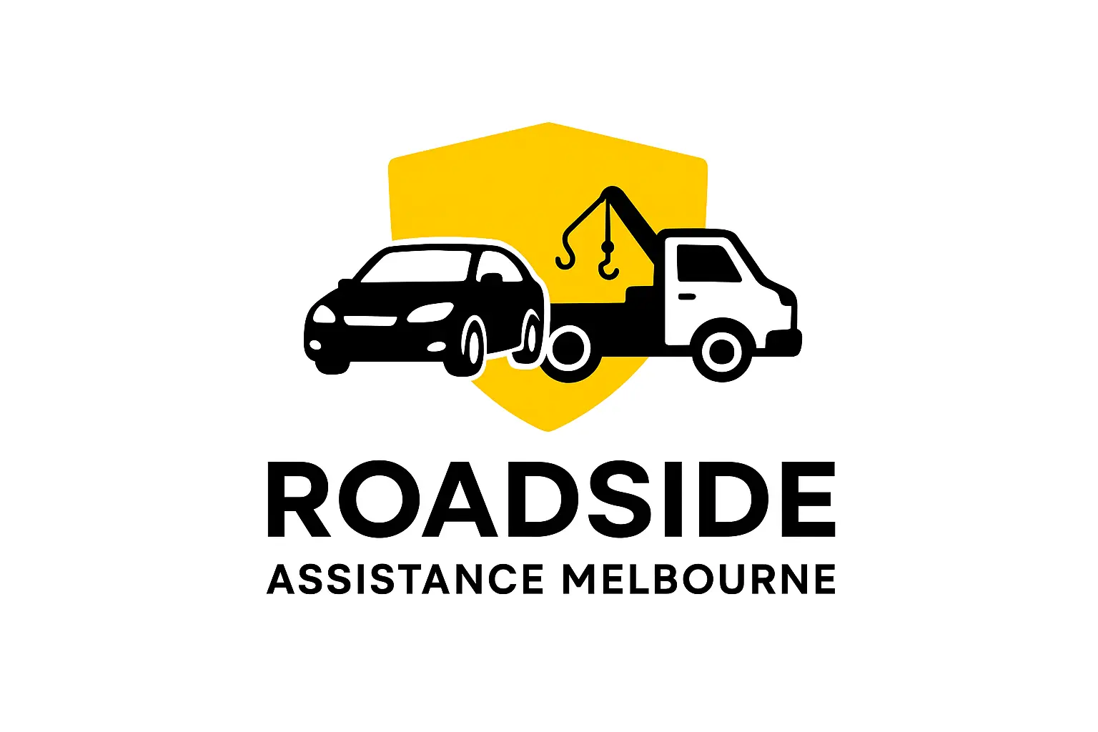 Roadside assistance Melbourne – mechanic helping driver in city street, Breakdown service Melbourne – tow truck loading car, Emergency roadside battery replacement in Melbourne.